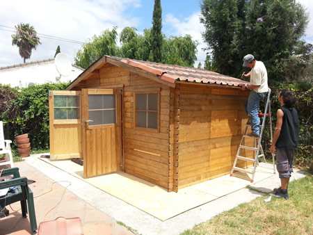 Montaje de casas de madera